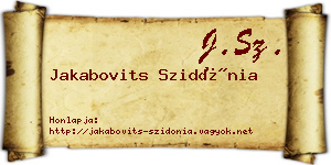 Jakabovits Szidónia névjegykártya